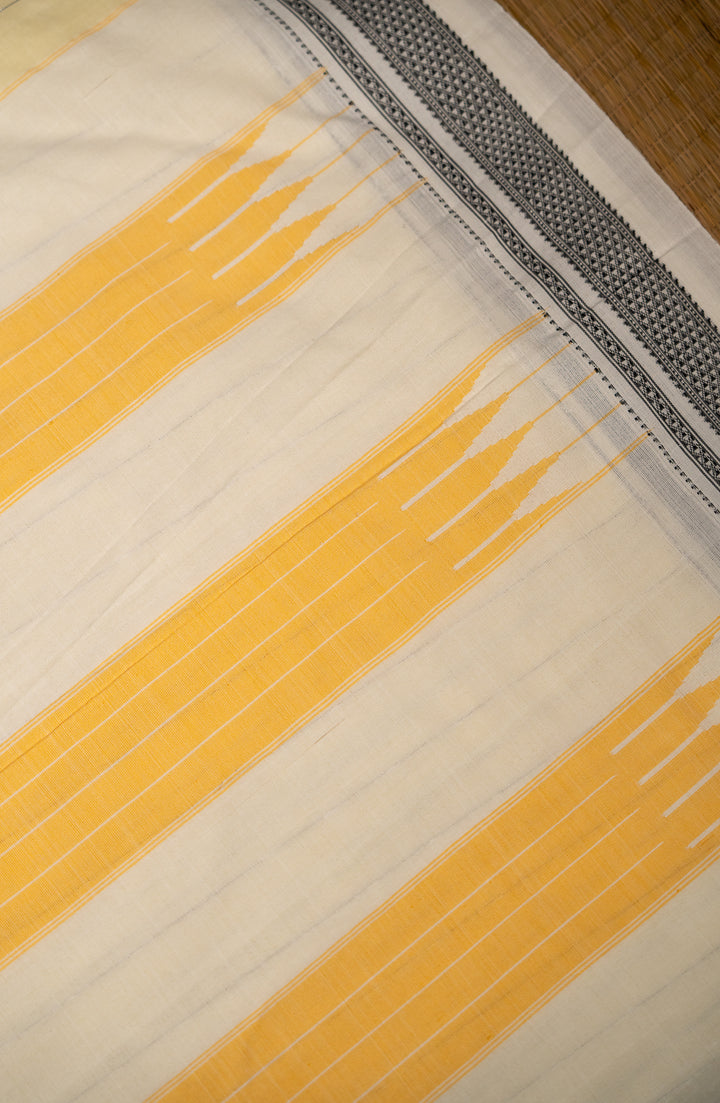 Cream Ilkal Handloom Cotton Saree Radha-5-The-Indian-Motif