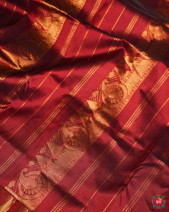 Kanchi Silk Saree, where in the detailed saree print is displayed.