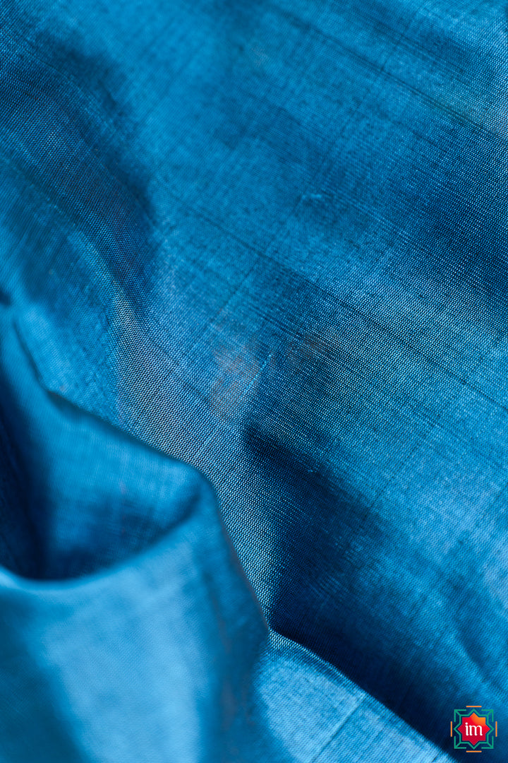 MS-Blue-Handloom-Gadwal-Silk-Cotton-Saree-Ragam-2-The-Indian-Motif