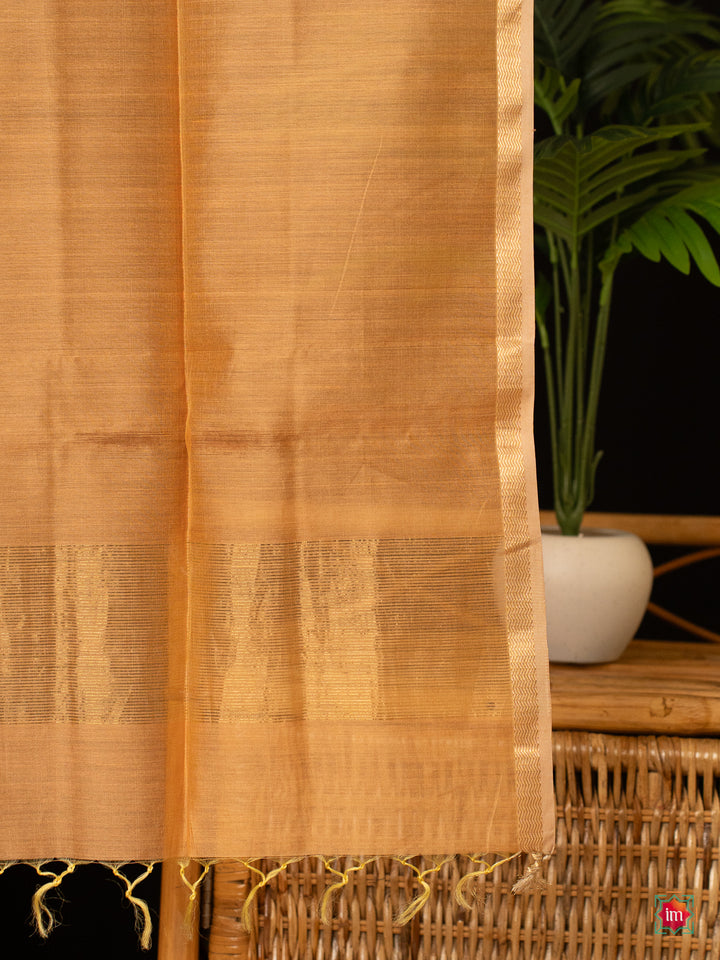 Peach-Handloom-Maheshwar-Silk-Cotton-Dupatta-1-The Indian Motif