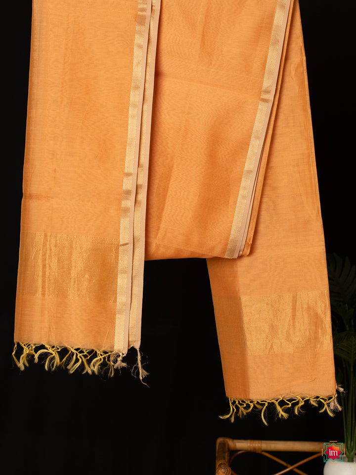 Peach-Handloom-Maheshwar-Silk-Cotton-Dupatta-2-The Indian Motif