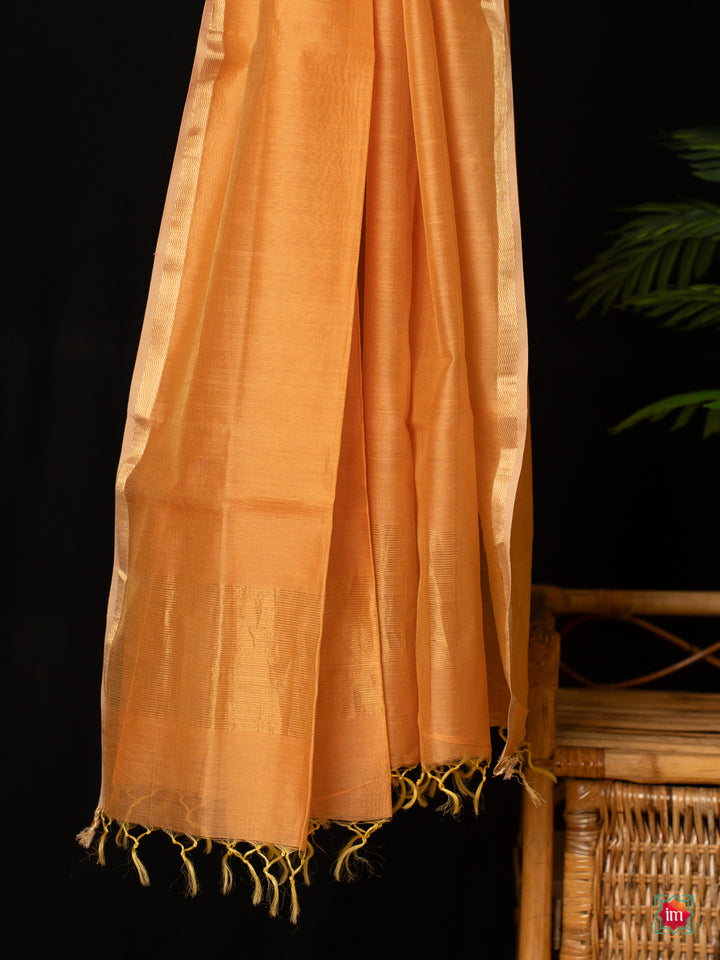 Peach-Handloom-Maheshwar-Silk-Cotton-Dupatta-4-The Indian Motif