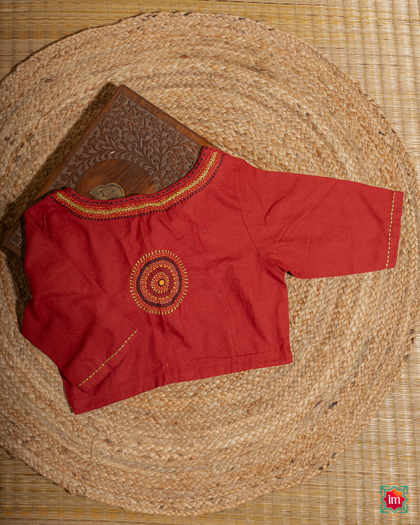 Red Lambani Embroidery Blouse Mohini