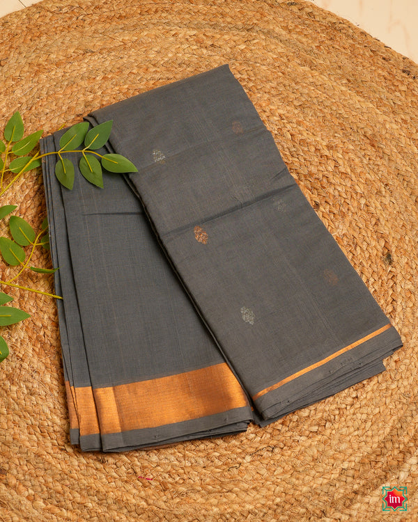 Grey Venkatagiri Cotton Saree Badal