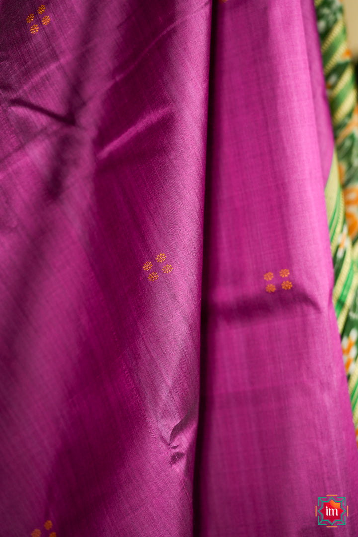 Purple-With-Green-Odisha-Ikkat-Silk-Khandua-Saree-Manmohini-6-The-Indian-Motif