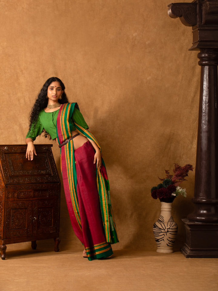 Apple-Red-lkal-Lambani-Embroidery-Jugalbandhi-Needle- Magic-2-The-Indian-Motif