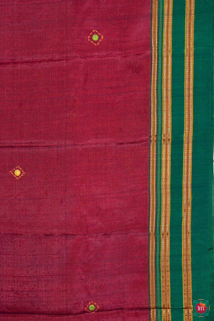 Apple-Red-lkal-Lambani-Embroidery-Jugalbandhi-Needle-6-Magic-The-Indian-Motif