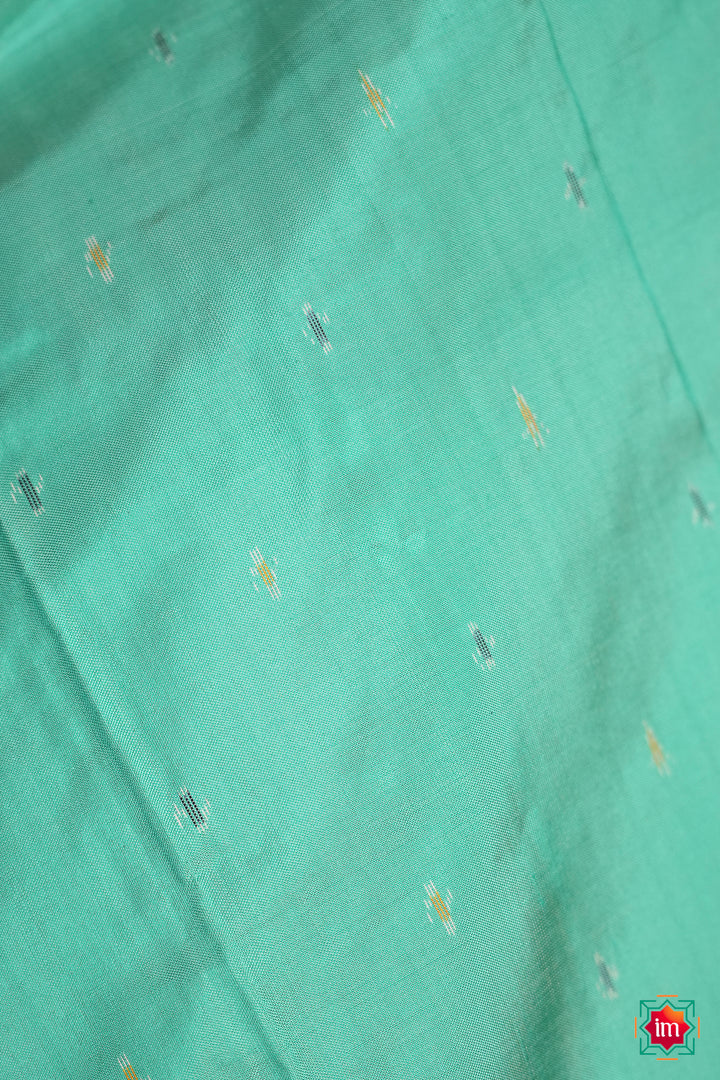 Aqua-with-Blue-Pochampally-Ikkat-Silk-Saree-Devasena-4-The-Indian-Motif