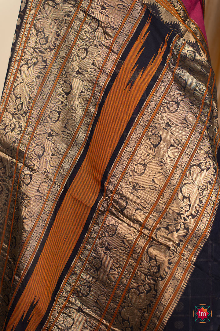 Blue-1000-Butta-Grand-Kanchi-Cotton-Saree-With-Zari-Mohini-6-The-Indian-Motif