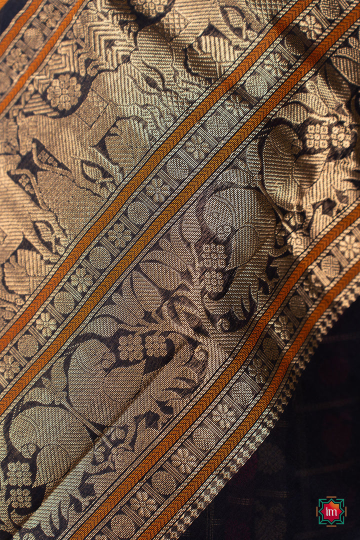 Blue-1000-Butta-Grand-Kanchi-Cotton-Saree-With-Zari-Mohini-7-The-Indian-Motif