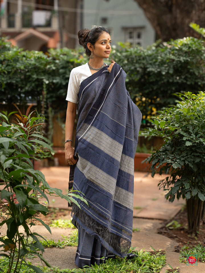 Blue-Patteda-Anchu-Ganga-Jamuna-Saree-MungaruMale-1-The-Indian-Motif
