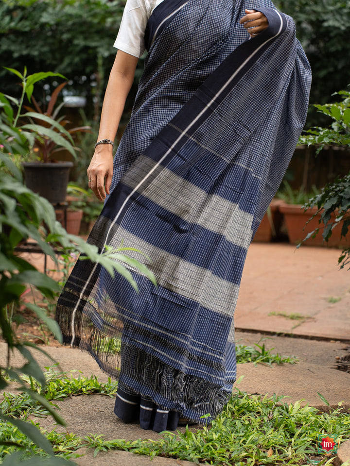 Blue-Patteda-Anchu-Ganga-Jamuna-Saree-MungaruMale-3-The-Indian-Motif