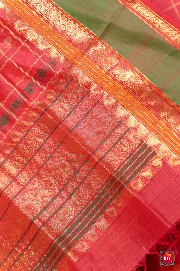 Candy-Pink-Handloom-1000-Butta-Kanchi-Cotton-Dupatta-Mitthai-4-The-Indian-Motif