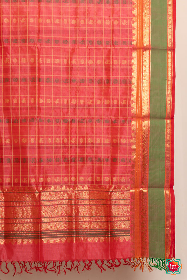Candy-Pink-Handloom-1000-Butta-Kanchi-Cotton-Dupatta-Mitthai-7-The-Indian-Motif