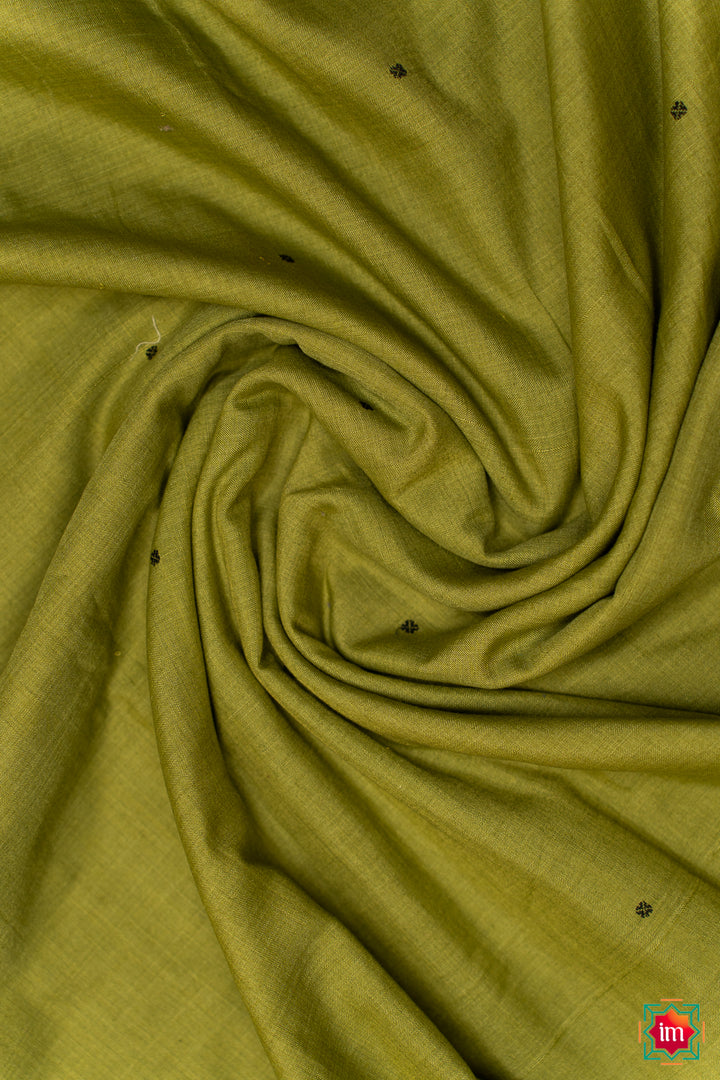 Chutney-Green-With-Black-Handloom-Cotton-Bomkai-Saree-Misri-3-The-Indian-Motif
