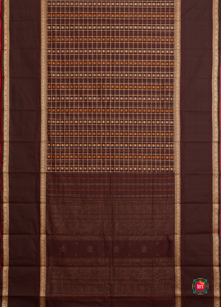 Cocoa-Brown-Shot-1000-Butta-Cotton-Saree-Mazhai-Bhoomi-6-The-Indian-Motif