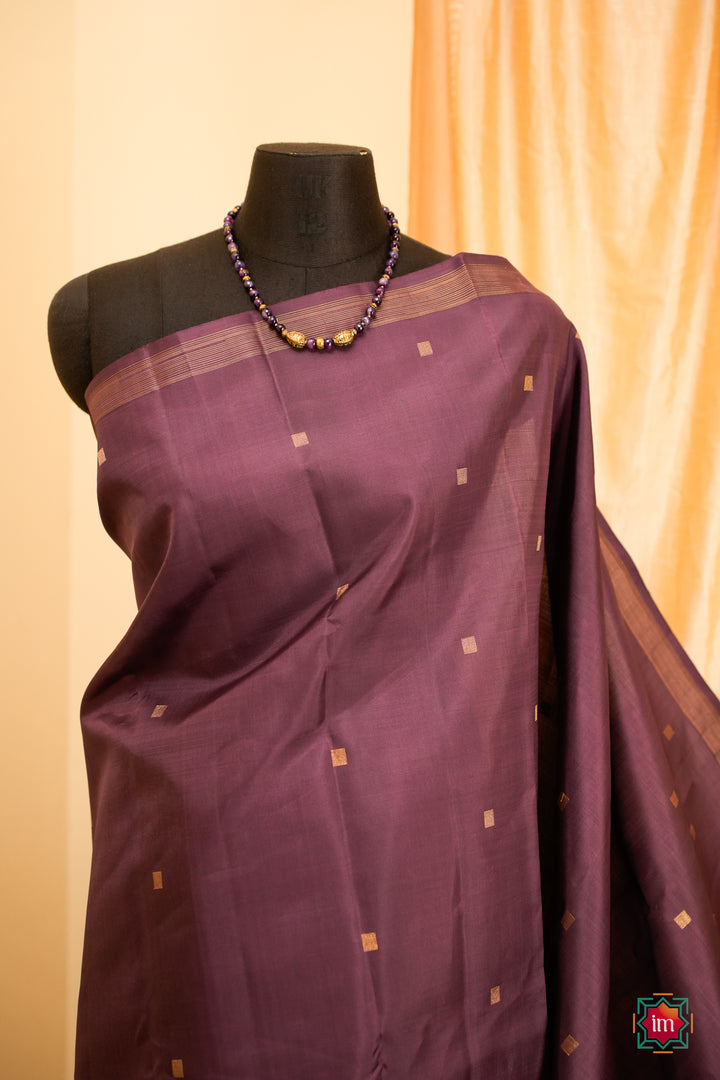 Deep-Cocoa-Vairoosi-Kanjivaram-Pure-Zari-Handloom-Saree-Pankaja-1-The-Indian-Motif