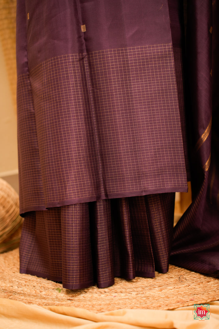 Deep-Cocoa-Vairoosi-Kanjivaram-Pure-Zari-Handloom-Saree-Pankaja-6-The-Indian-Motif