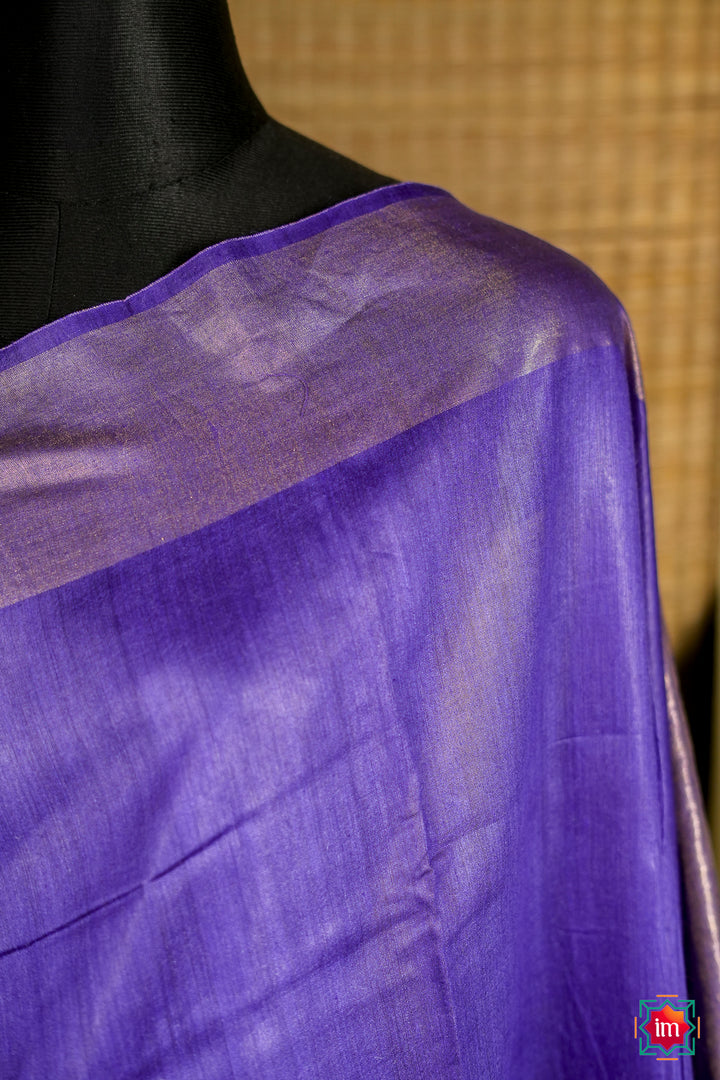 Deep-Purple-Bhagalpur-Tussar-Handwoven-Silk-Saree-5-The-Indian-Motif