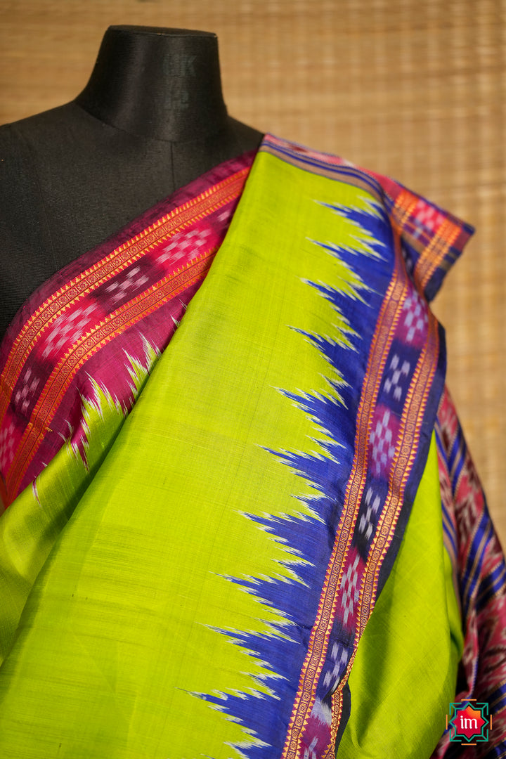 Green-Ganga-jamuna-Odisha-Ikkat-Silk-Khandua-Saree-Deepanjali-4-The-Indian-Motif