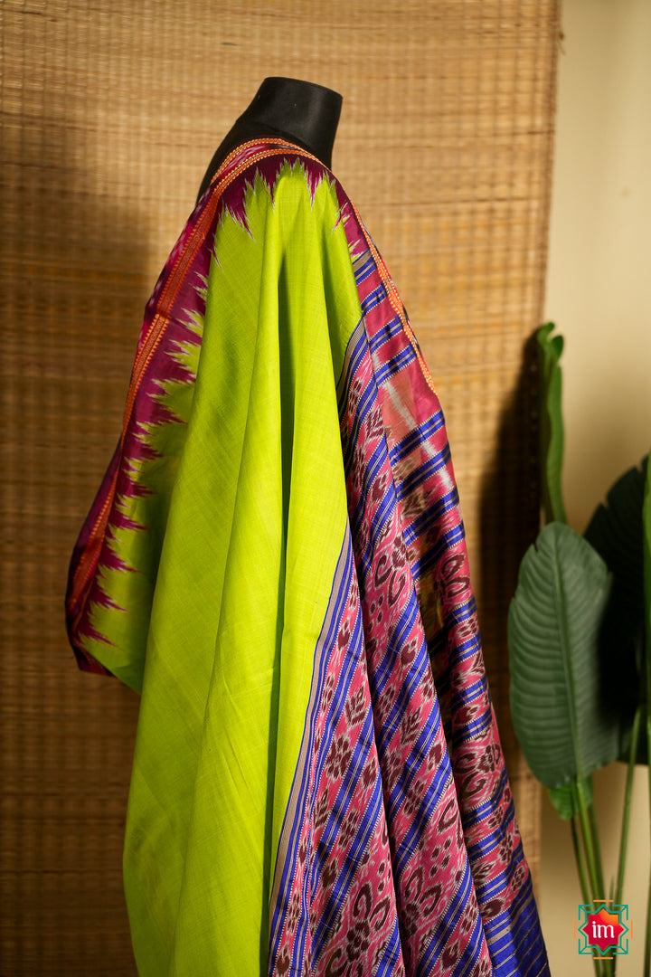 Green-Ganga-jamuna-Odisha-Ikkat-Silk-Khandua-Saree-Deepanjali-5-The-Indian-Motif