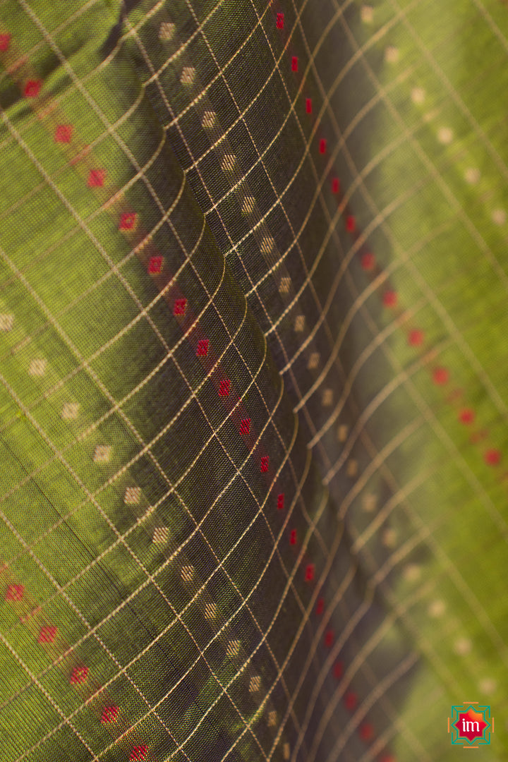 Green-Handloom-Kanchi-Silk-Cotton-Dupatta-Marugadham-3-The-Indian-motif