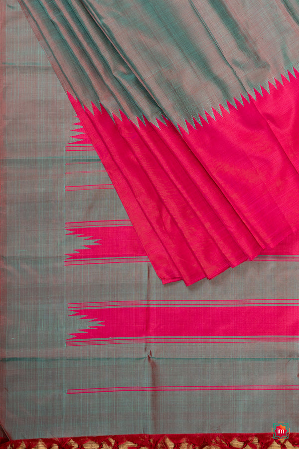Grey-Pink-Rising-Border-Handloom-Silk-Saree-Trisha-The-Indian-Motif