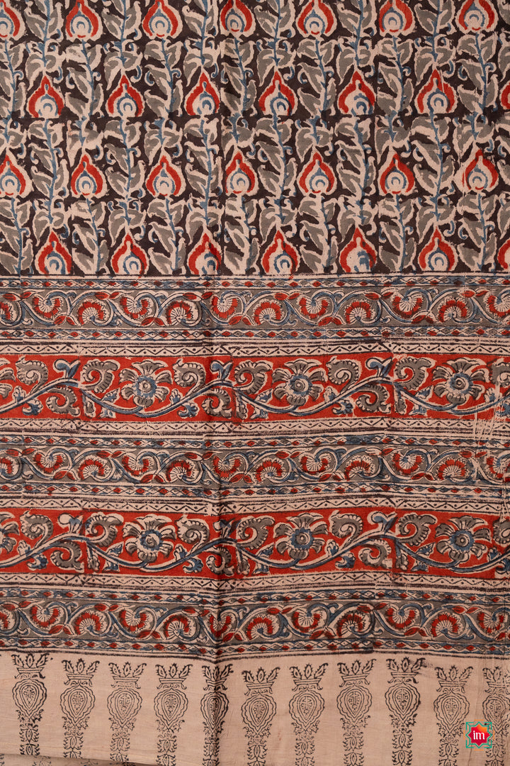Handblockprinted-Kalamkari-Stole-Soorajmukhi-2-The-Indian-Motif