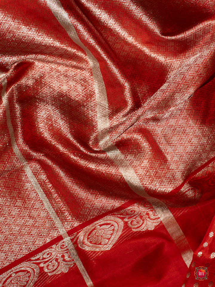 Ink Blue With Pink Borderless Venkatagiri Silk Saree Sahana-12-The Indian Motif