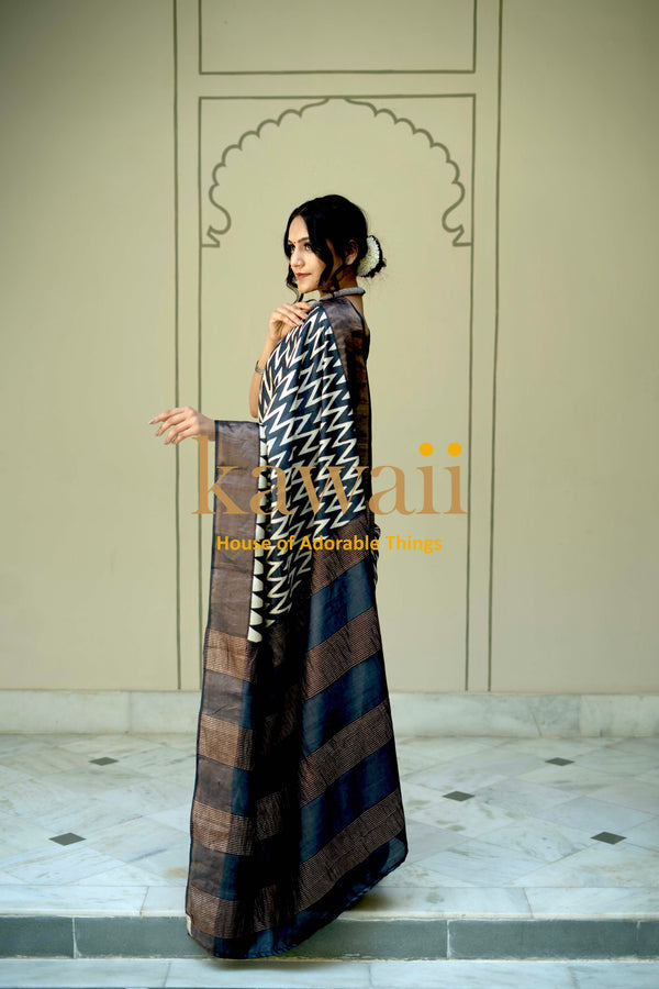 Jamitri-Tussar-Silk-Saree-The-Indian-Motfi