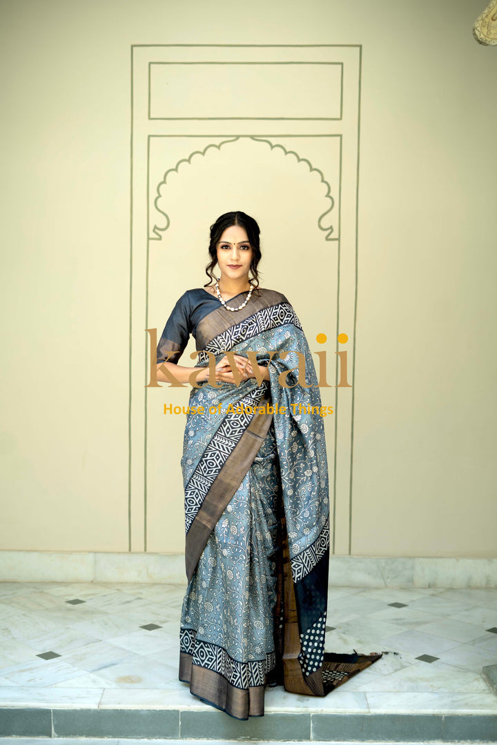 Kamlini-Tussar-Silk-Saree-The-Indian-Motif