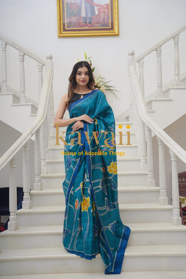 Pokhari-Batik-Saree-The-Indian-Motif