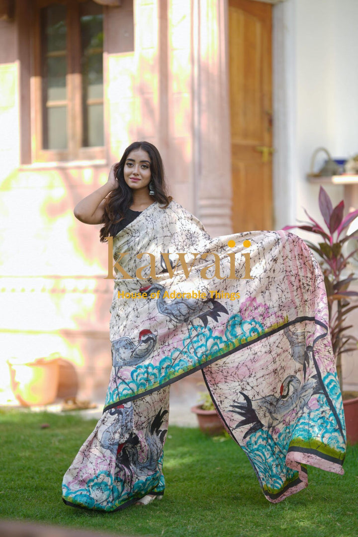 Sarsi-Batik-Saree-The-Indian-Motfi