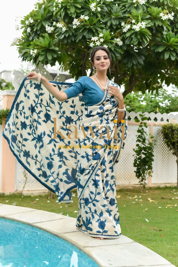 Manah-Kalamkari-Saree-The-Indian-Motif
