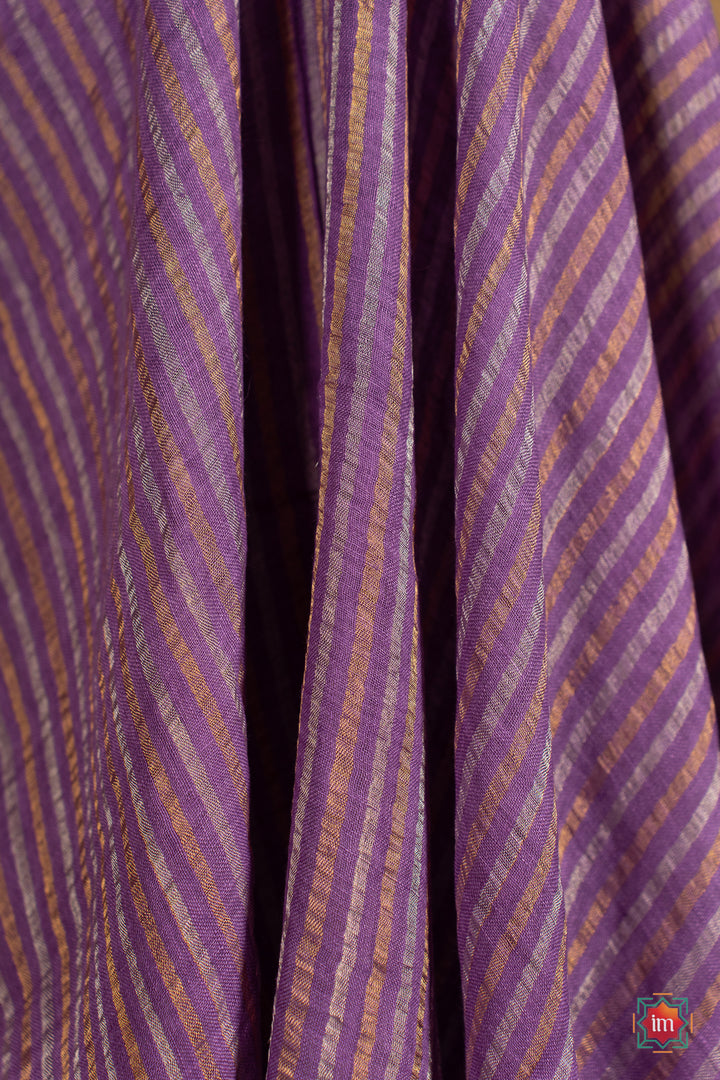 Lavender-Handwoven-Linen-With-Zari-Saree-Lavender-Love-3-The-Indian-Motif