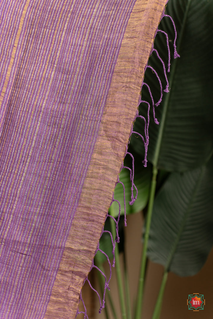 Lavender-Handwoven-Linen-With-Zari-Saree-Lavender-Love-5-The-Indian-Motif