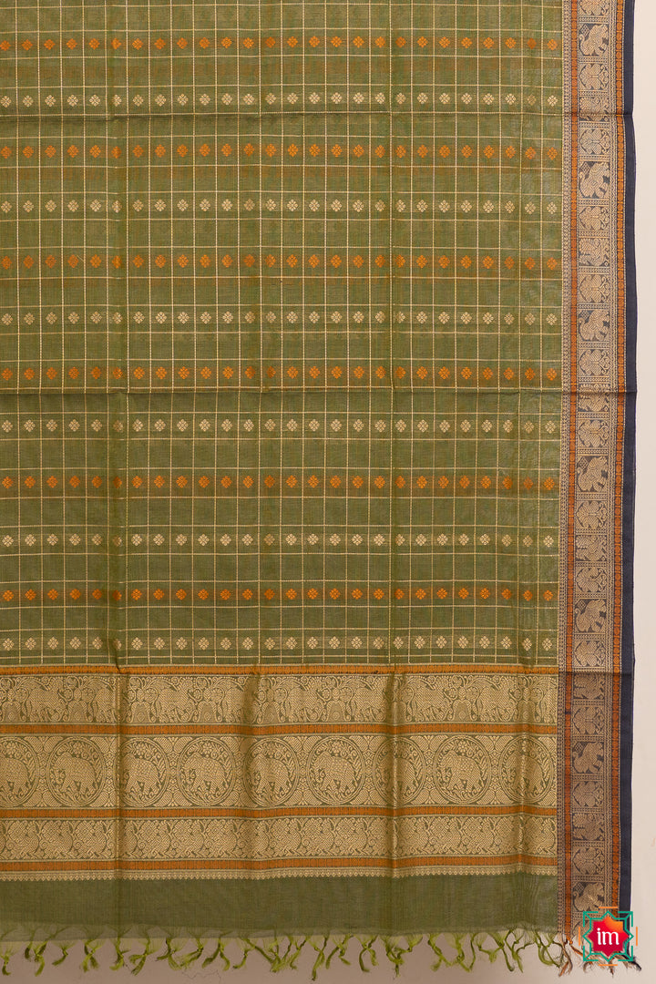 Mint-Green-1000-Butta-Handloom-Kanchi-Cotton-Dupatta-Kamalam-5-The-Indian-Motif