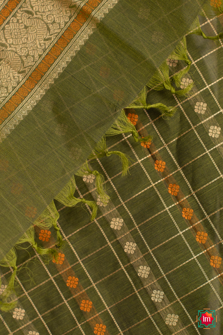 Mint-Green-1000-Butta-Handloom-Kanchi-Cotton-Dupatta-Kamalam-4-The-Indian-Motif