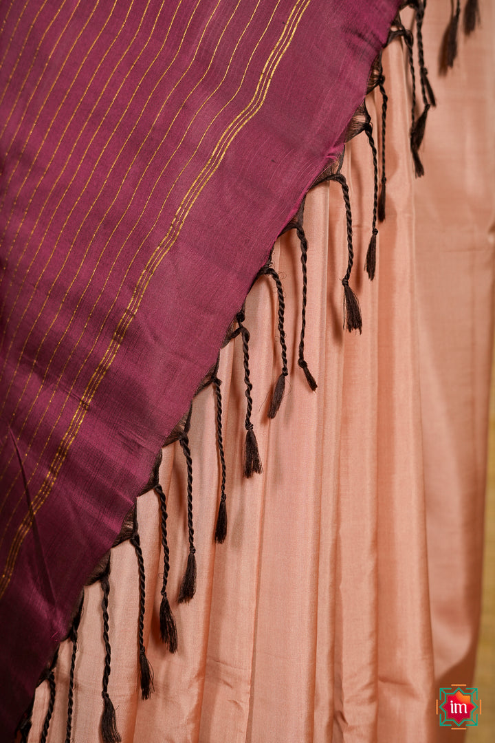 Onion-Pink-with-Brown-Soft-Silk-Handloom-Saree-Maya-5-The-Indian-Motif