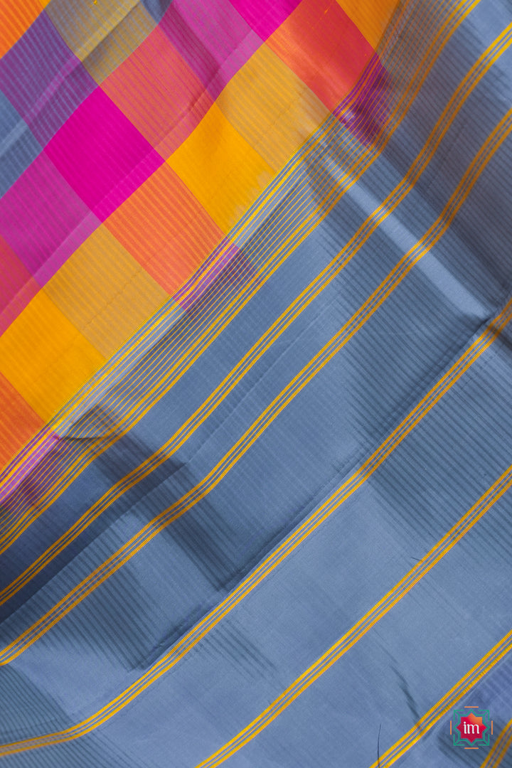 Palum-Pazhamum-Kanjivaram-Thread-work-handloom-saree-Panjavarnam-6-The-Indian-Motif