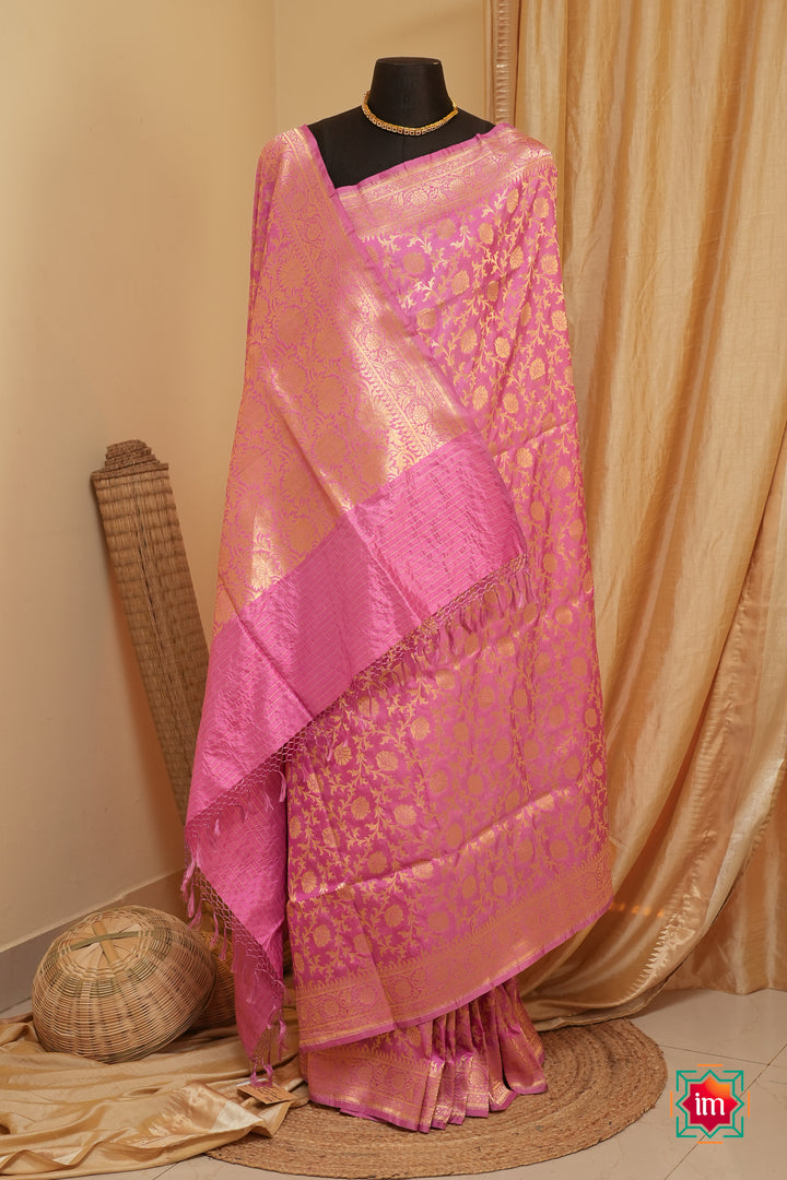 Pink-Banaras-Silk-Saree-Gulaab-2-The-Indian-Motif