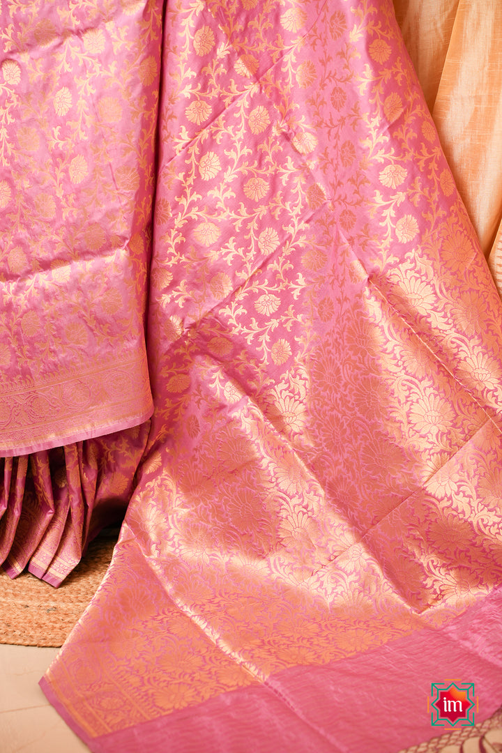 Pink-Banaras-Silk-Saree-Gulaab-3-The-Indian-Motif