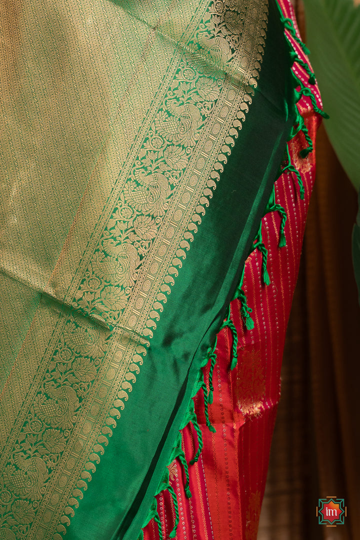 Pink-With-Green-Molkalmuru-Soft-Silk-Saree-Sundari-6-The-Indian-Motf
