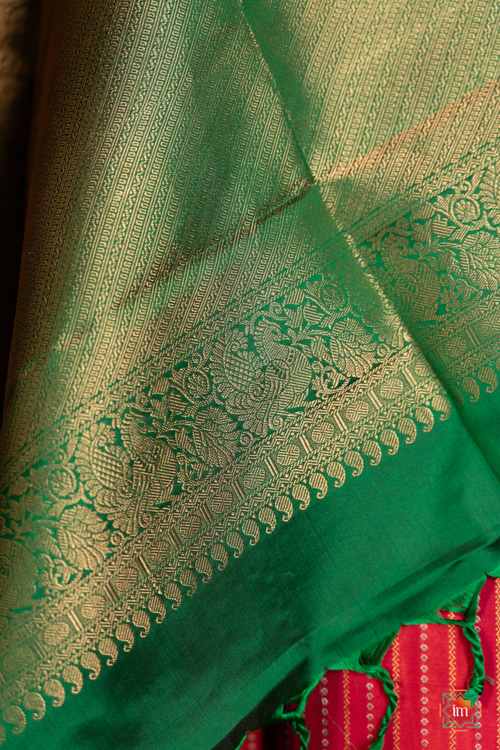 Pink-With-Green-Molkalmuru-Soft-Silk-Saree-Sundari-8-The-Indian-Motf