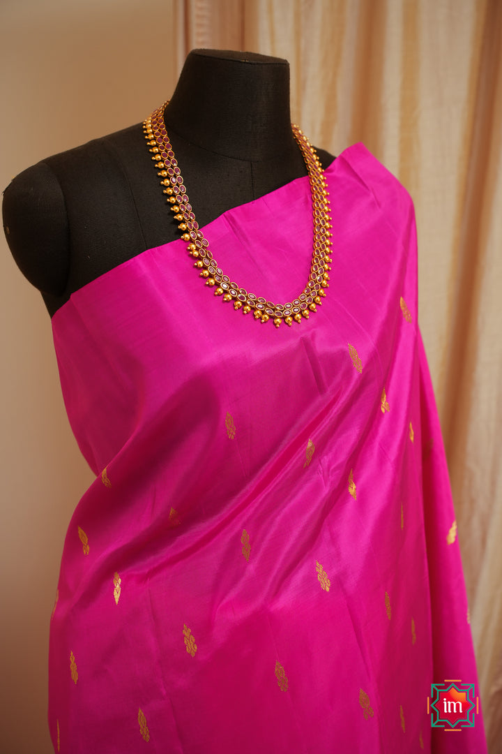 Pink With-Purple-Kanjivaram-Silk-Saree-Meenakshi-1-The-Indian-Motif