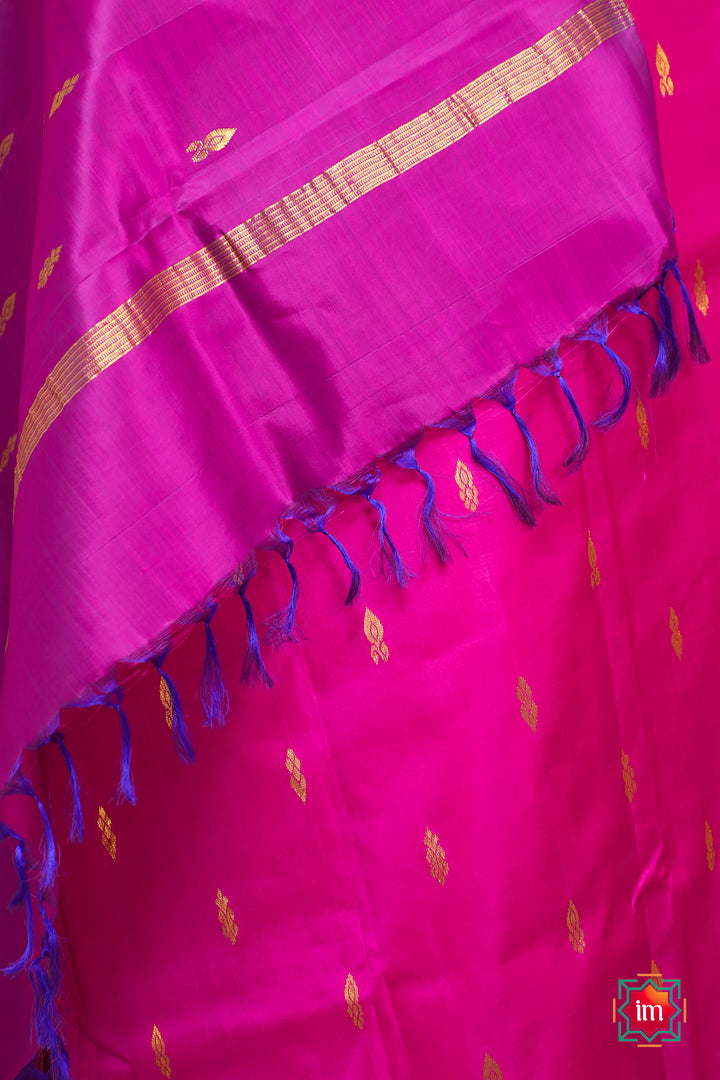Pink With-Purple-Kanjivaram-Silk-Saree-Meenakshi-7-The-Indian-Motif