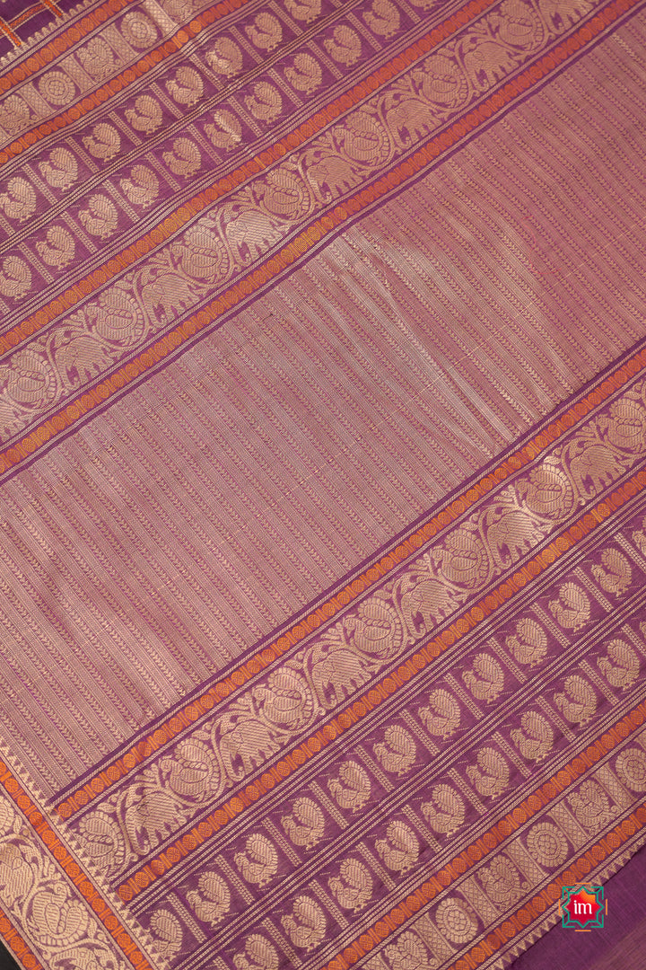 Purple-1000-Butta-Cotton-Saree-Jamun-Thari-2-The-Indian-Motif