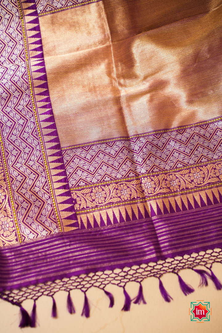 Purple-Banarasi-Handloom-Vintage-Antique-Zari-Saree-6-The-Indian-Motif