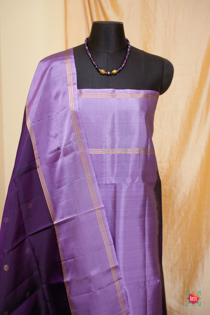 Purple-With-Lavender-Kanjivaram-Soft-silk-Handloom-Saree-Vaigai-8-The-Indian-Motif