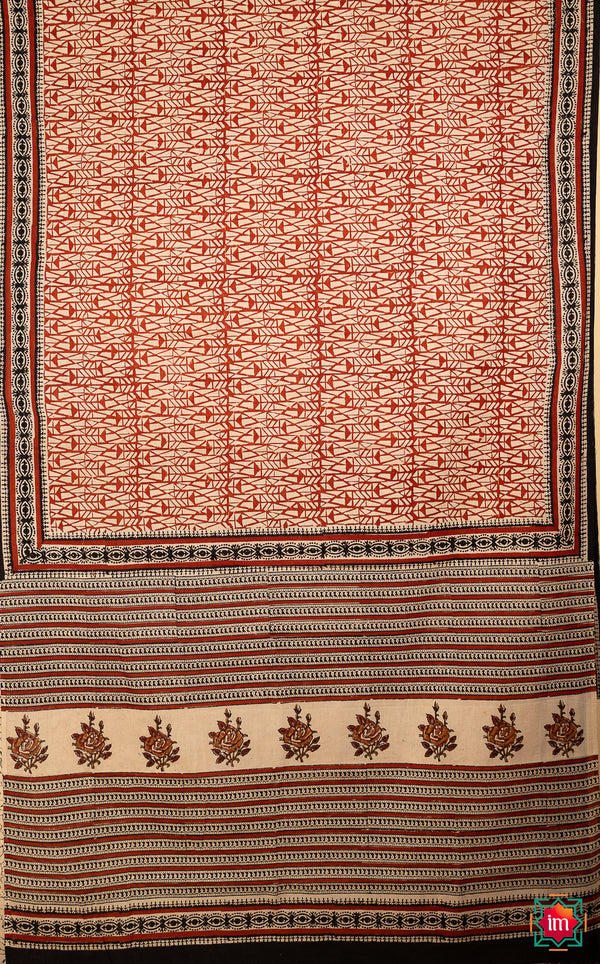 Red-White-Bagru-Handblock-Printed-Mul-Cotton-Saree-Dil-The-Indian-Motif